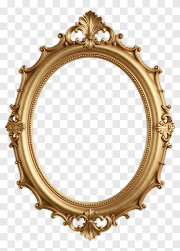 Ornate Gold Picture Frame PNG