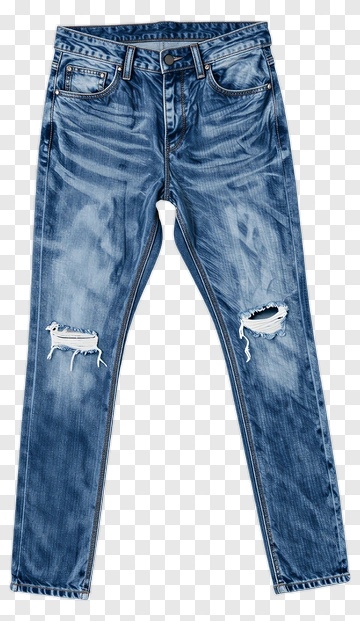 Blue Ripped Jeans PNG