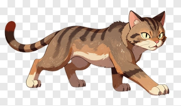 Cartoon Cat Walking PNG