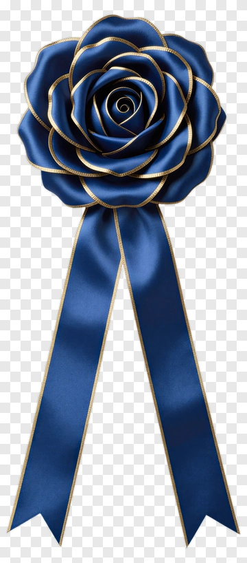 Blue Ribbon Rose PNG