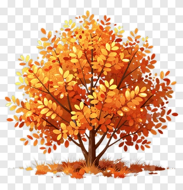 Colorful Autumn Tree PNG