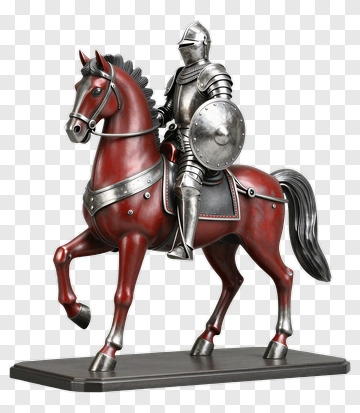 Knight On A Red Horse PNG