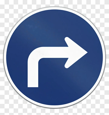 Right Turn Traffic Sign PNG