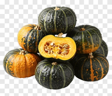 Pumpkin Stack With One Cut Open PNG