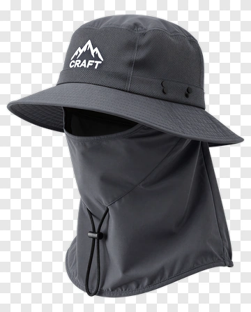 Outdoor Sun Hat With Neck Flap PNG