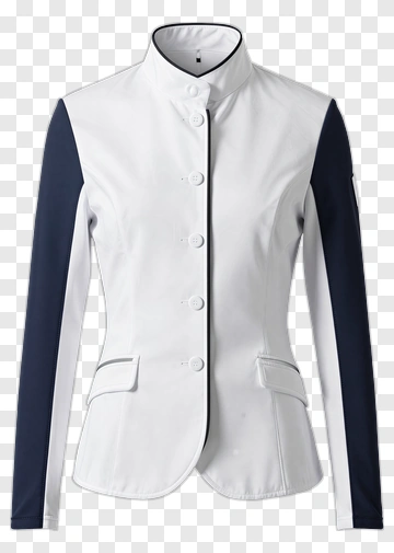 Stylish Women's Jacket With Navy Sleeves PNG