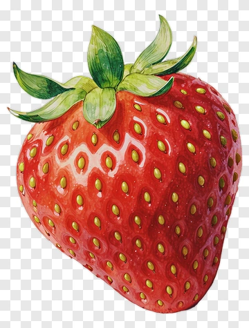 Realistic Red Strawberry PNG