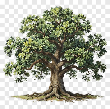 Detailed Tree With Lush Green Foliage PNG