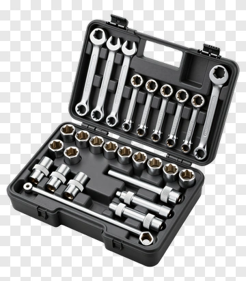 Socket Wrench Tool Set In Carrying Case PNG