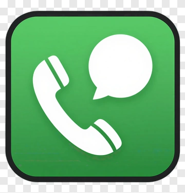 Phone Call Icon With Speech Bubble PNG