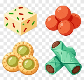 Colorful Assorted Sweets PNG