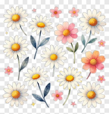Colorful Flower Arrangement PNG