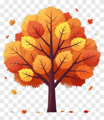 Colorful Autumn Tree PNG