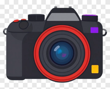 Vector Camera With Colorful Details PNG