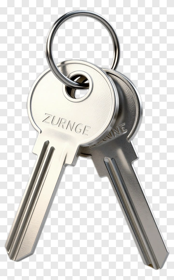 Metal Keys On A Keyring PNG