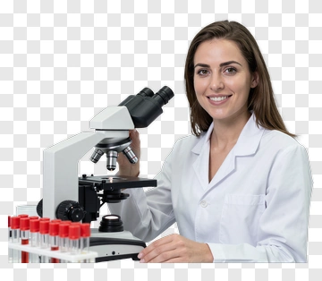 Scientist Using A Microscope In A Laboratory PNG