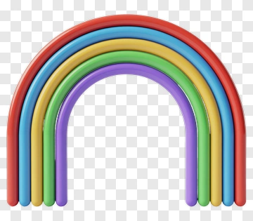 Colorful Rainbow Arch PNG