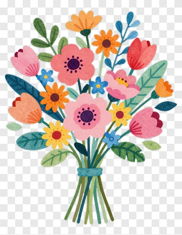 Colorful Flower Bouquet PNG