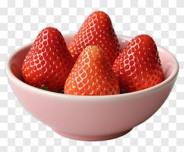 Bowl Of Fresh Strawberries PNG