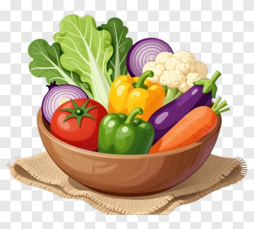 Colorful Vegetable Bowl PNG