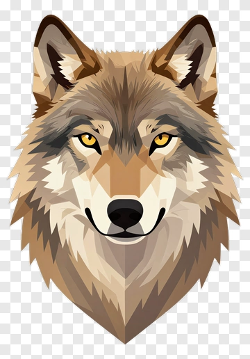 Stylized Wolf Head PNG