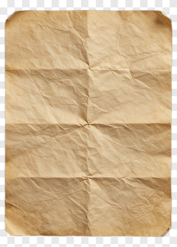 Wrinkled Vintage Paper Background PNG