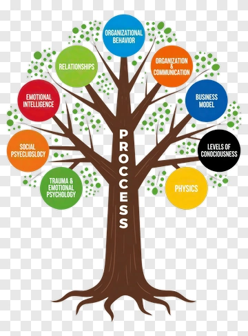 Process Tree Diagram For Business And Psychology Concepts PNG