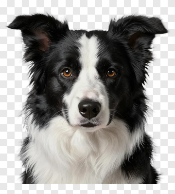 Border Collie Dog Portrait PNG