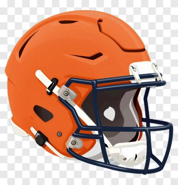 Orange Football Helmet PNG