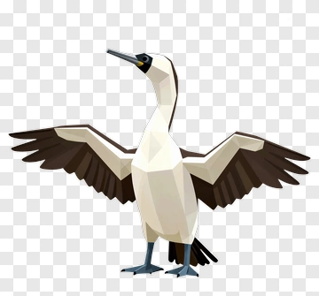 3D Bird With Outstretched Wings PNG