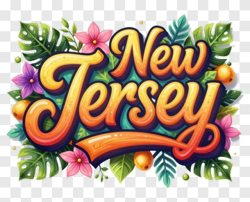 New Jersey Tropical Floral Design PNG