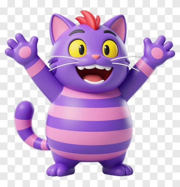 Cartoon Cat With Open Arms PNG