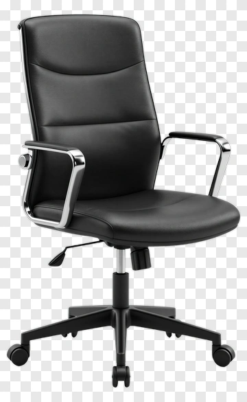 Black Office Chair PNG