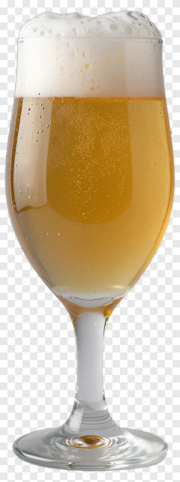 Glass Of Beer With Foam PNG