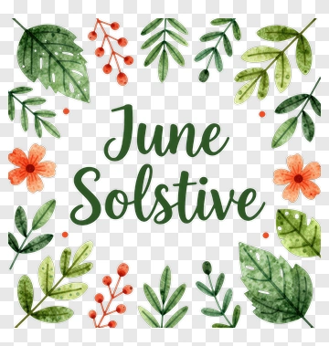 June Solstice Floral Design PNG