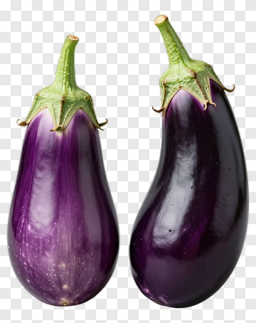 Fresh Purple Eggplants PNG