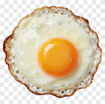 Fried Egg With A Bright Yellow Yolk PNG