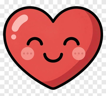 Cartoon Smiling Heart PNG