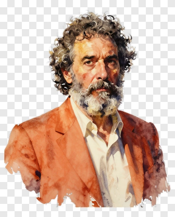 Portrait Of A Man In An Orange Jacket PNG