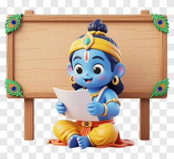 3D Cartoon Child Reading A Scroll PNG