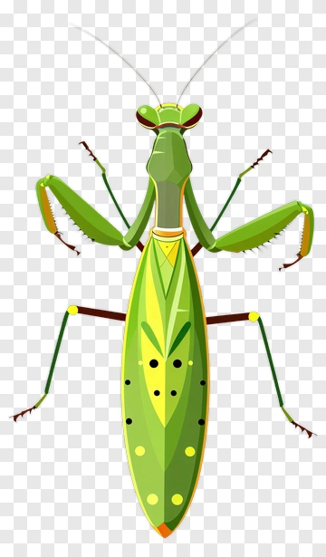 Cartoon Praying Mantis PNG