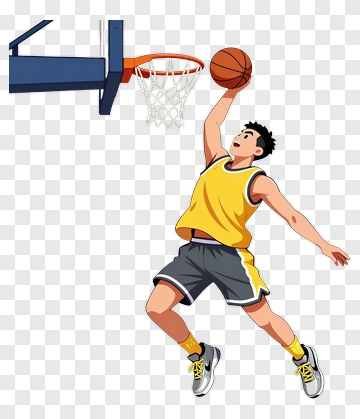 Basketball Player Dunking A Ball PNG