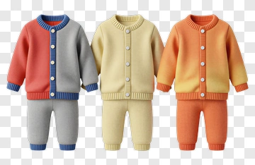Colorful Children's Sweaters And Pants Set PNG