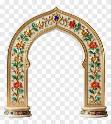 Decorative Floral Archway PNG