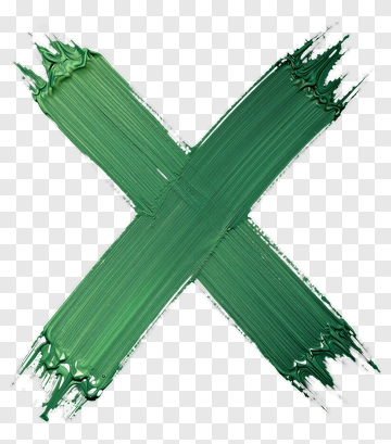 Green Brush Stroke Cross PNG