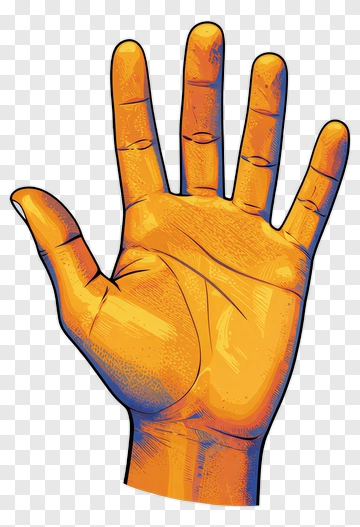 Cartoon Hand With Open Palm PNG