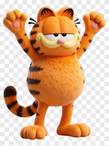 3D Cartoon Cat PNG