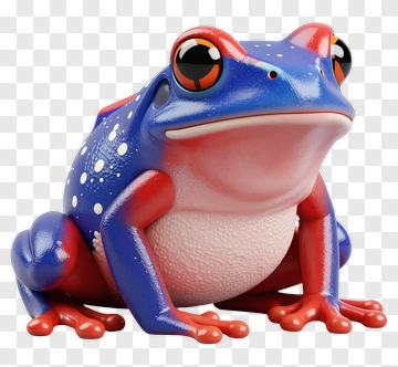 3D Cartoon Frog PNG