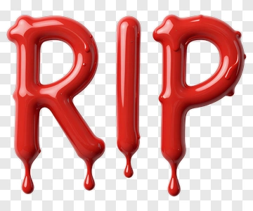 Dripping Red Rip Text PNG