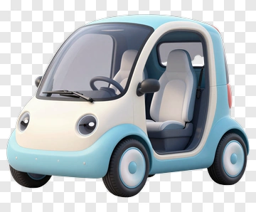 Cartoon Electric Car PNG